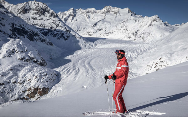 Skifahr-Auffrischkurs am Grossen Aletschgletscher